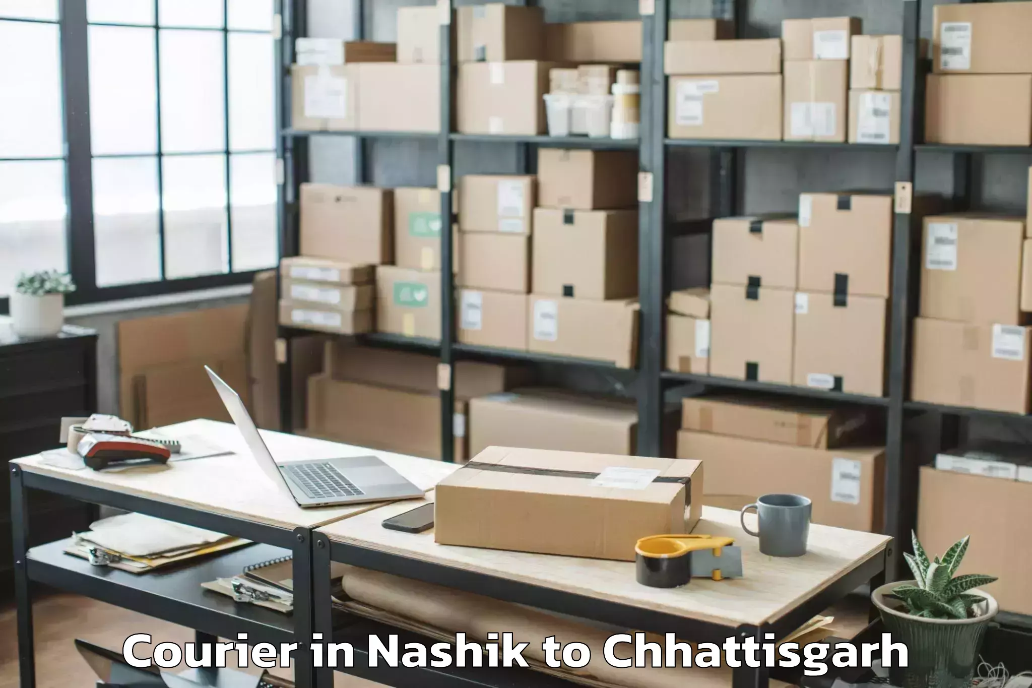 Book Nashik to Basna Courier Online